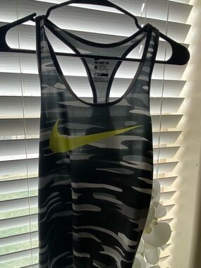 Nike Black and Gray Dri-FIT Racerback Tank